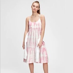 GAP Strappy Pink Tie-Dye Sleeveless Dress size Small